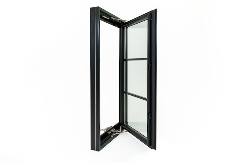 Black casement window