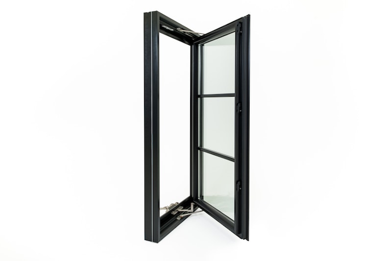 Black casement window