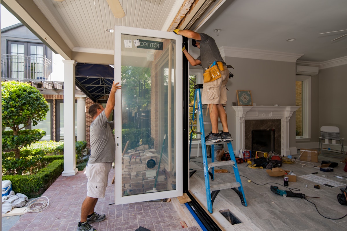 Installing the First Outswing Folding Door Panel