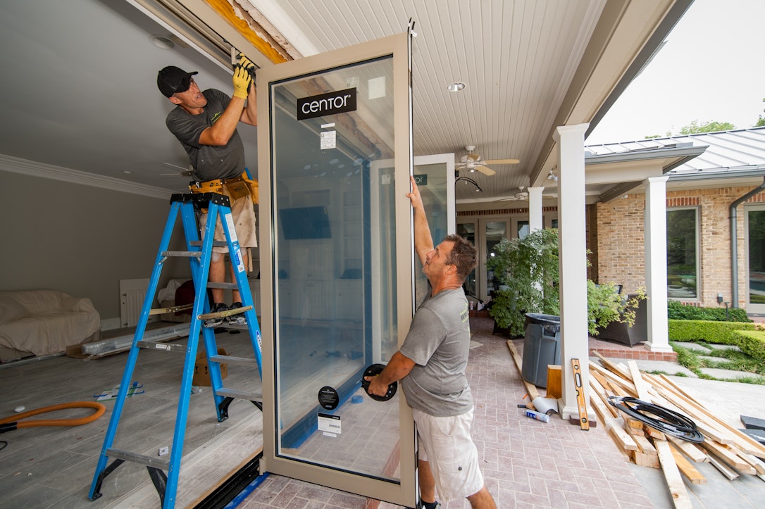Installing the First Outswing Folding Door Panel