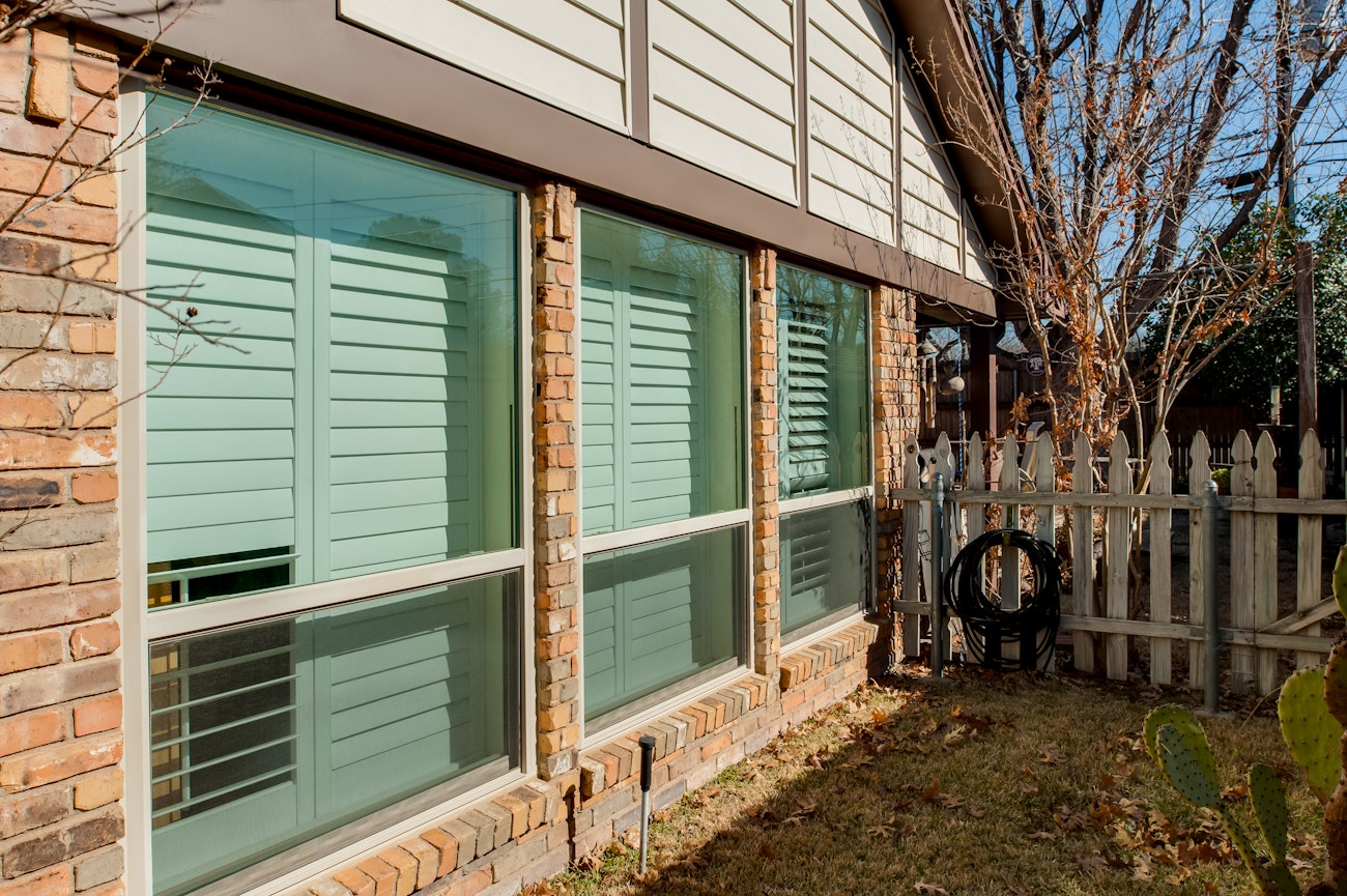 milgard tan tuscany sliding door with blinds between the glass