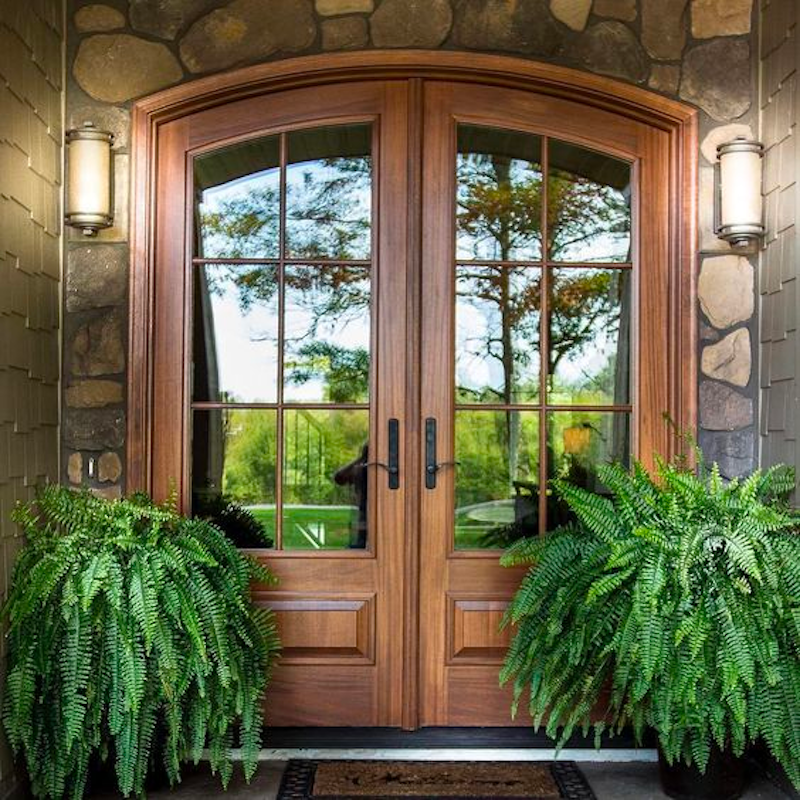 Front door discount glass options